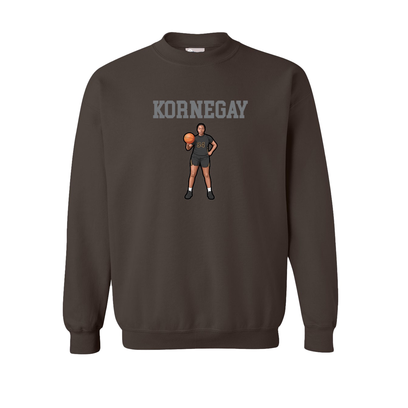 Fleece Crew — Shirsey in Brown