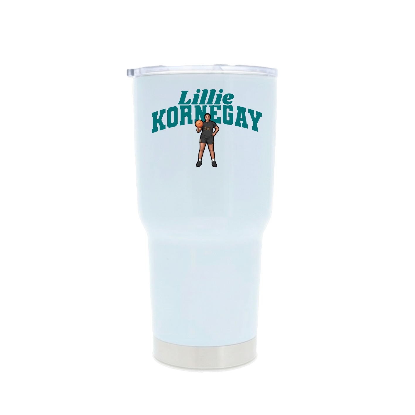 30oz Stainless Steel Tumbler — Signature Arch in White