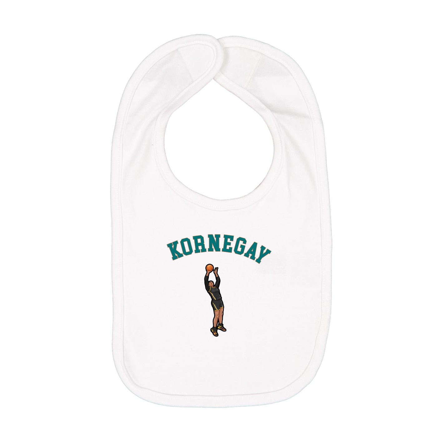 Infant Bib — Shirsey Arch in White