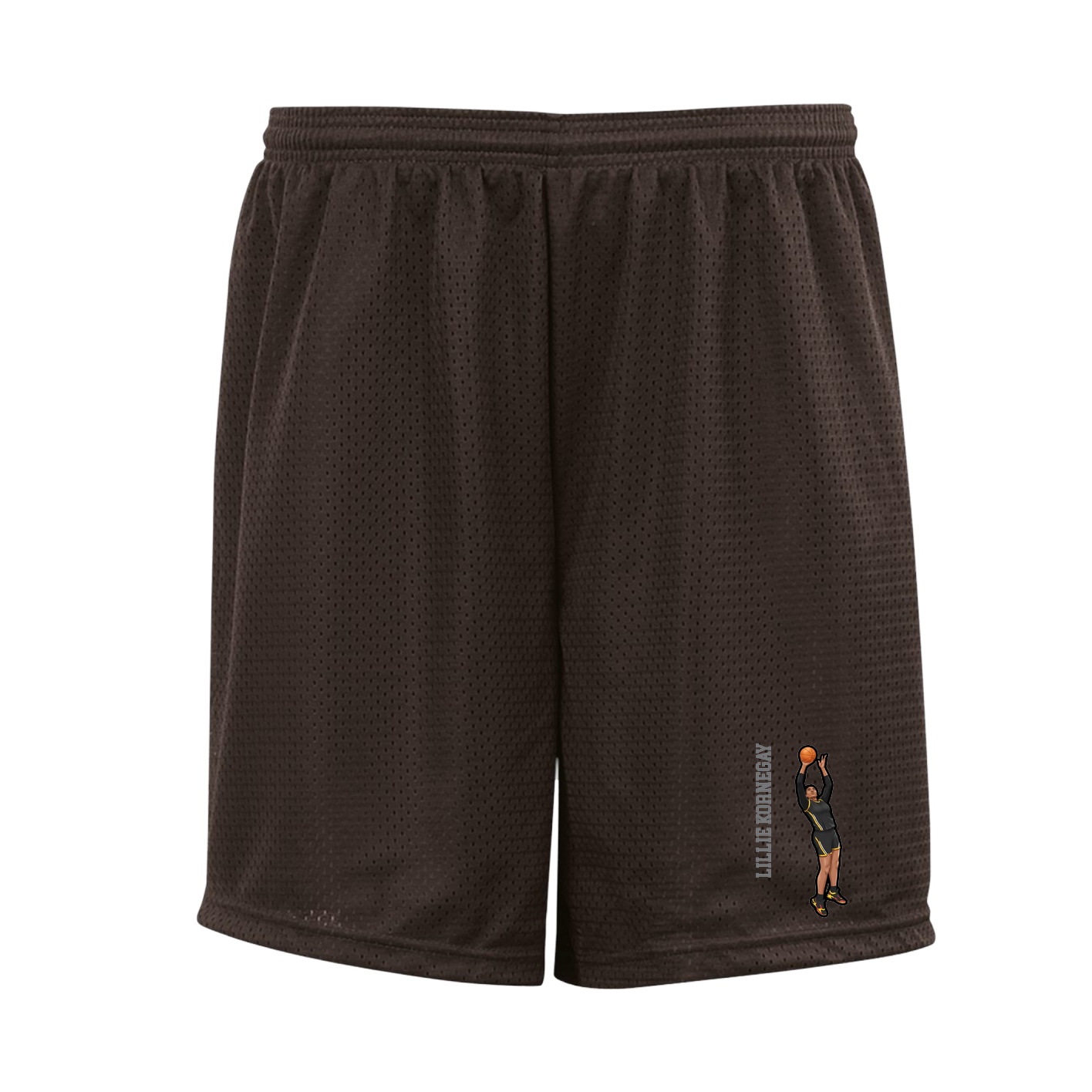 Shorts — Name Vertical in Brown