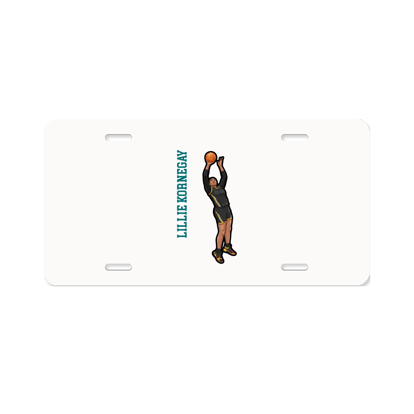 License Plate — Name Vertical in Classic