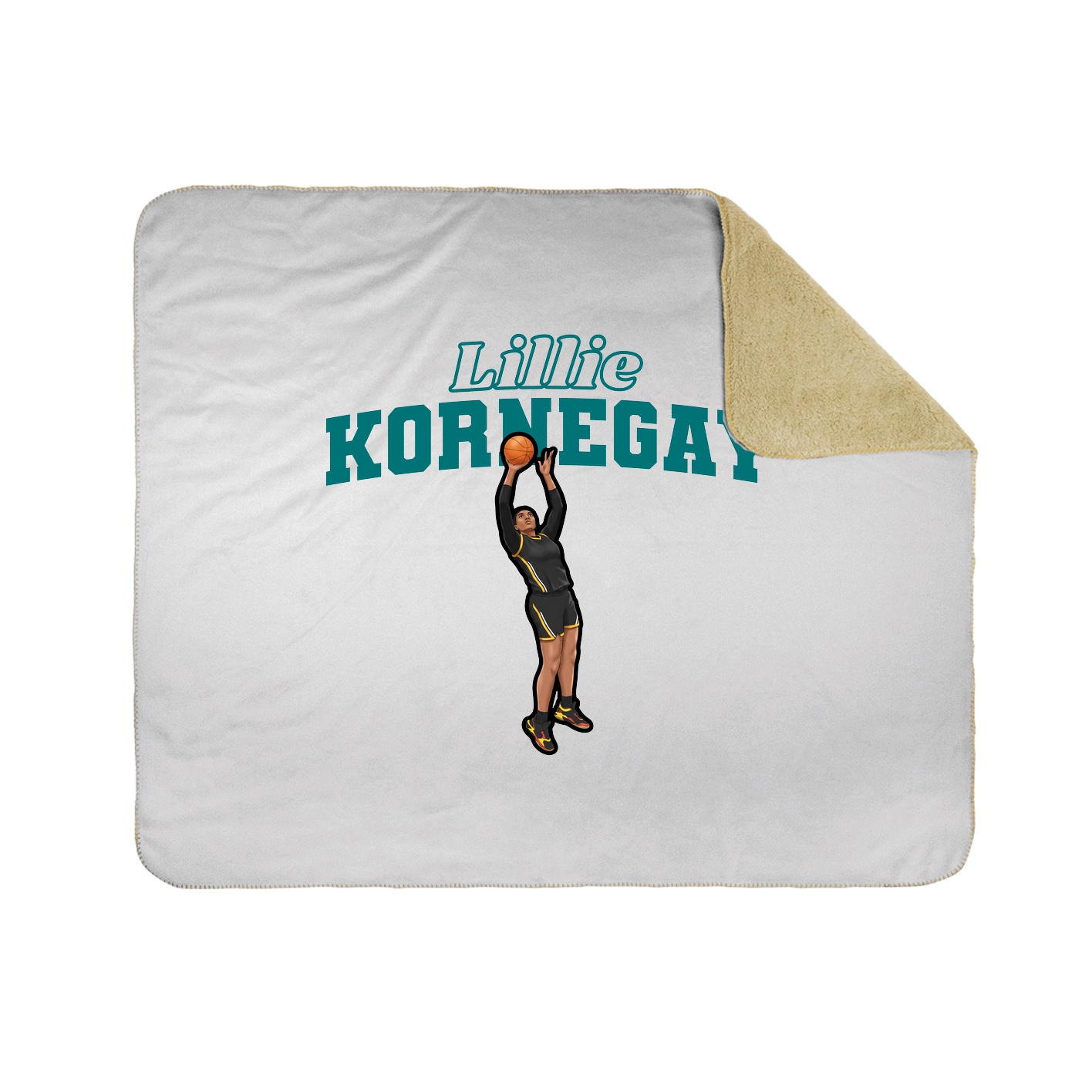 Throw Blanket — Name Arch in White