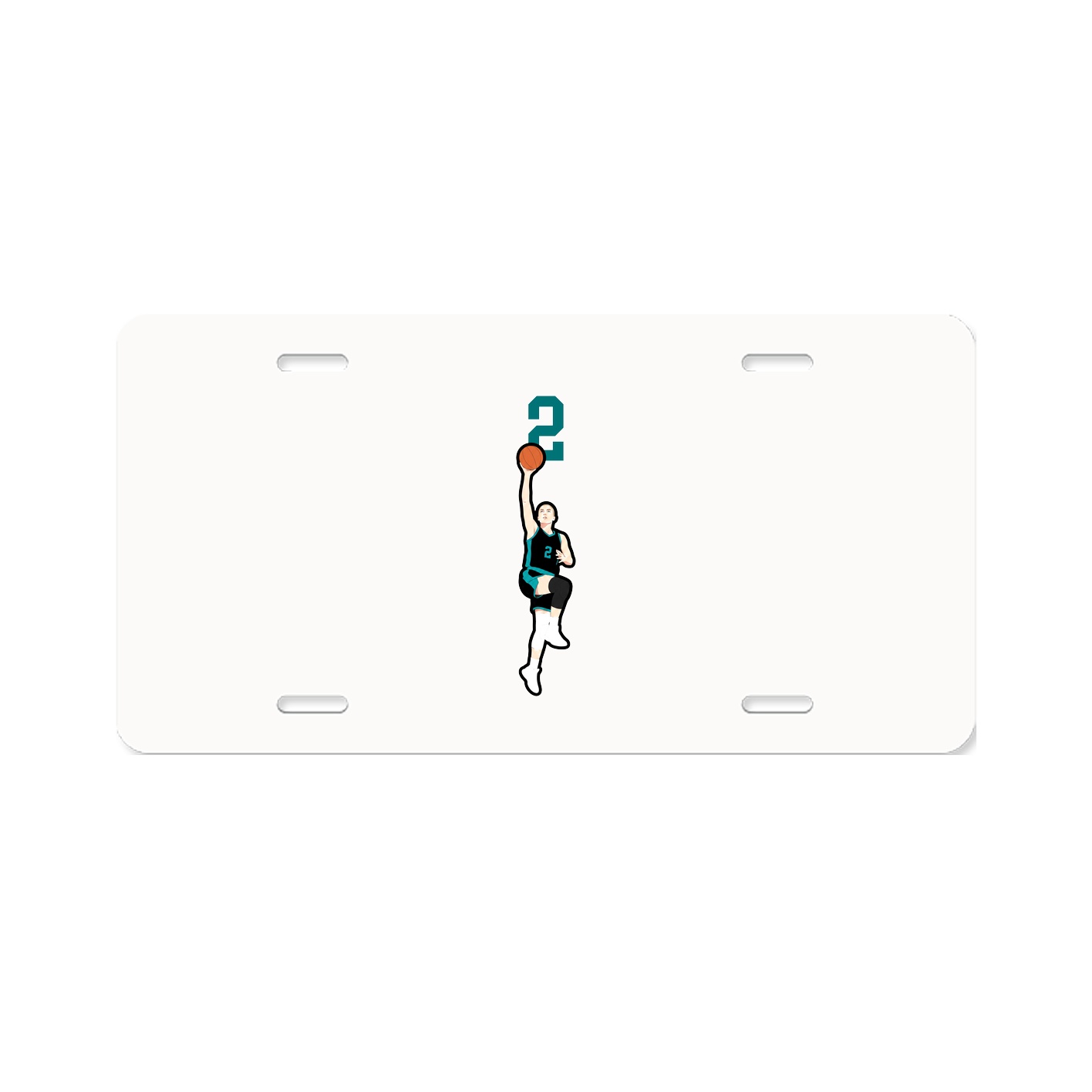 License Plate — Number Top in Classic