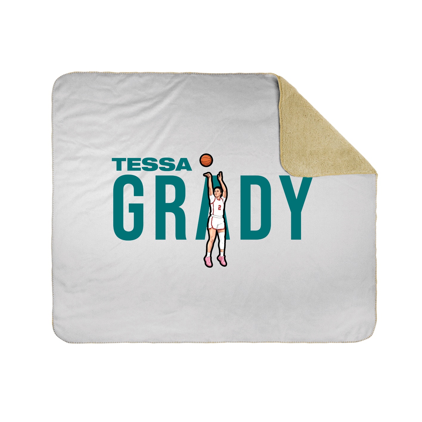 Throw Blanket — Player Name in White