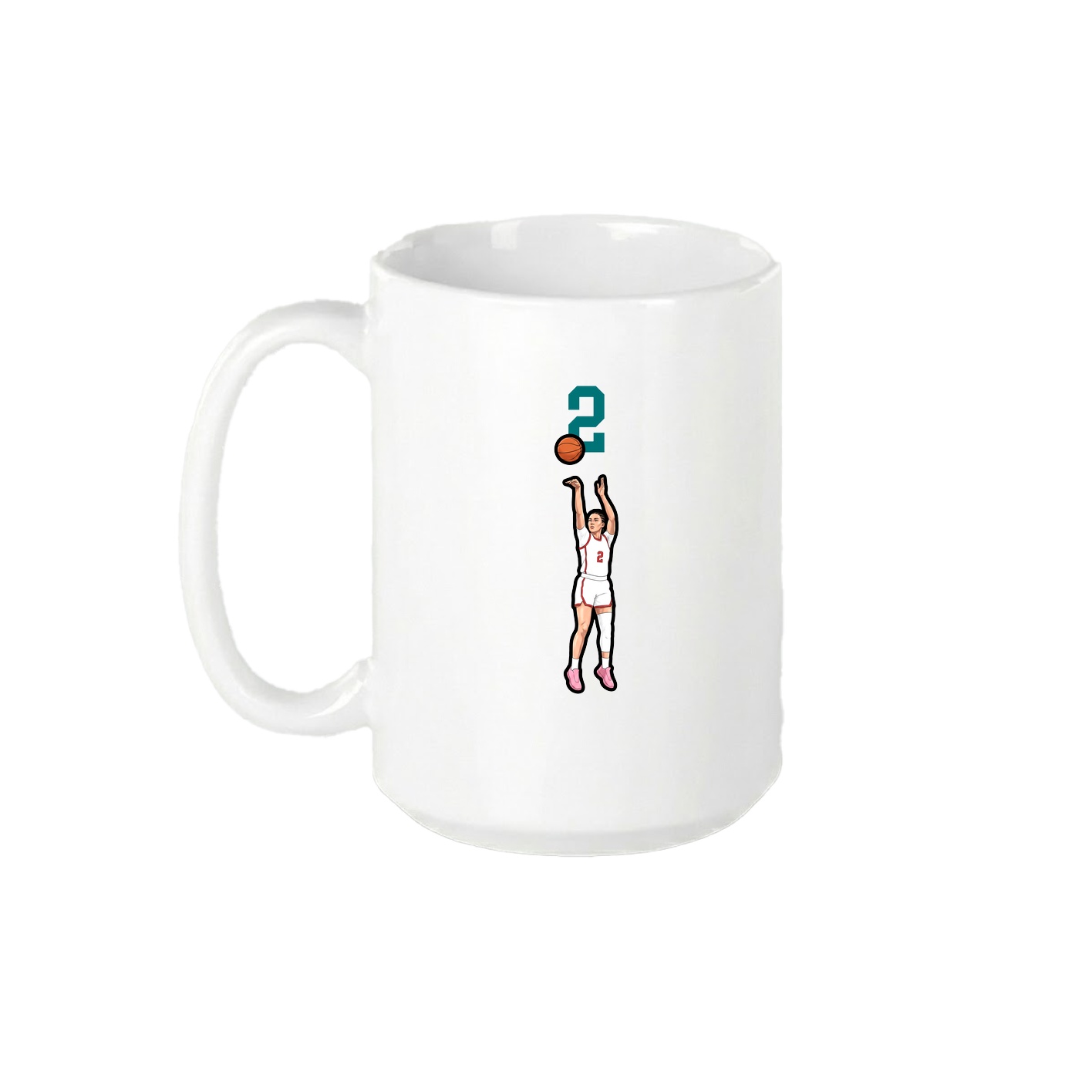 15oz Coffee Mug — Number Top in White