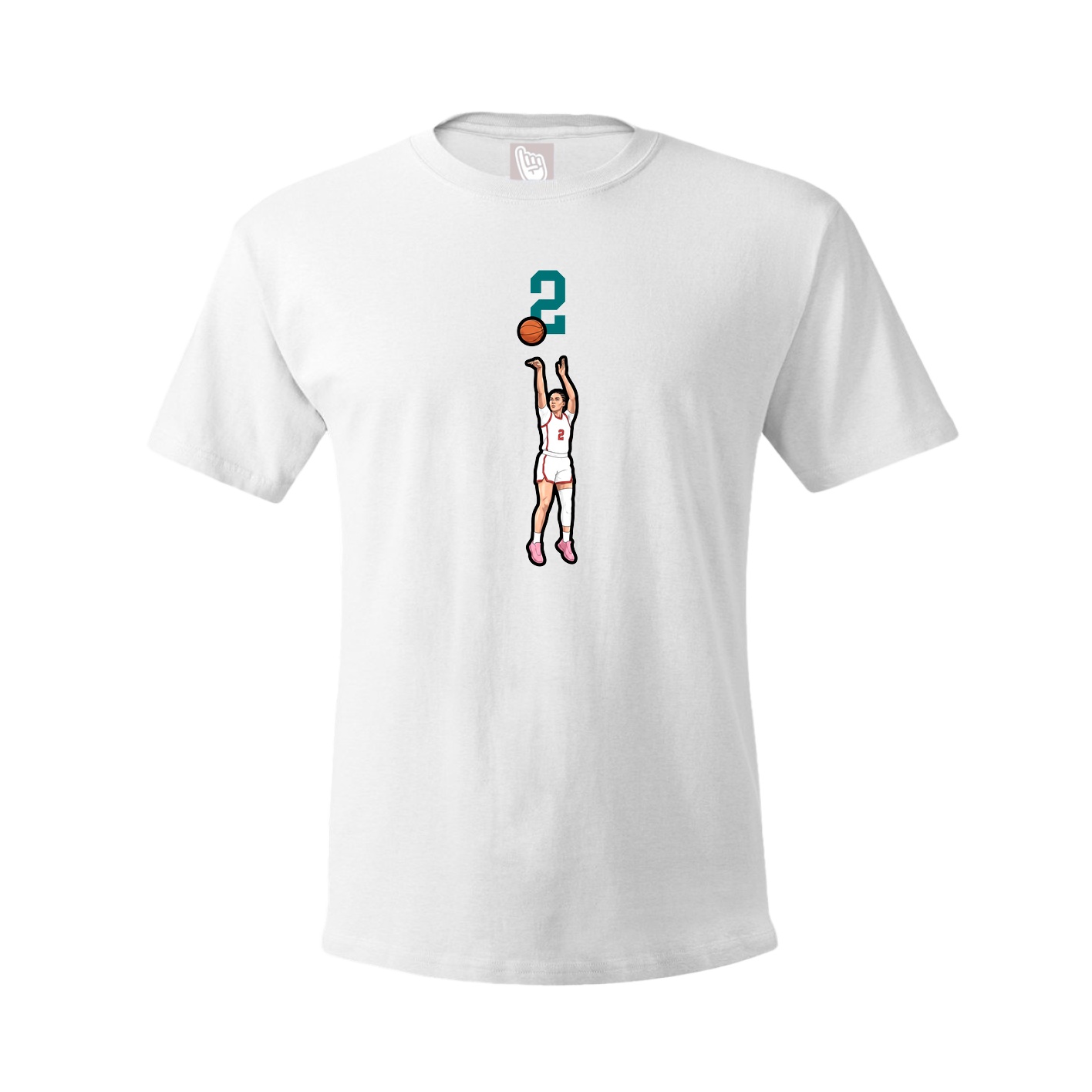 Youth Tee — Number Top in White