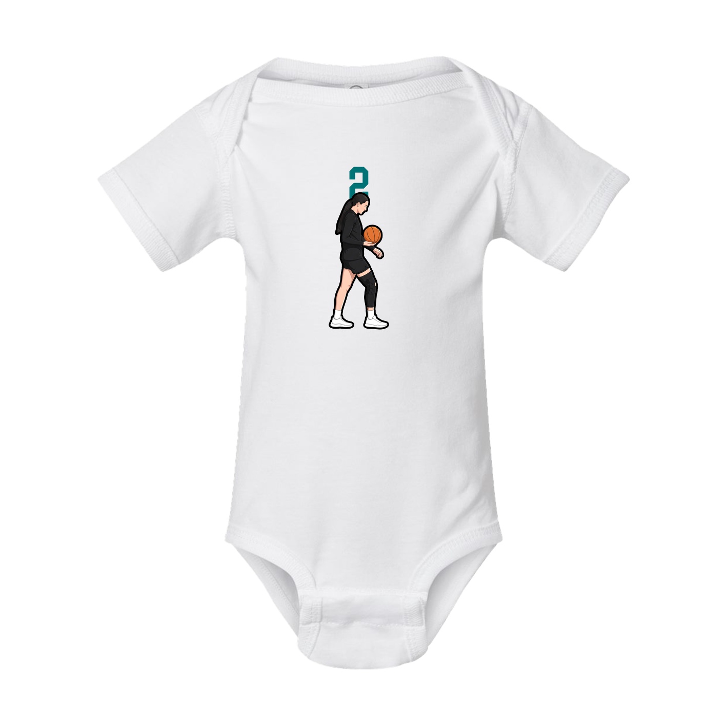 Baby Onesie — Number Top in White