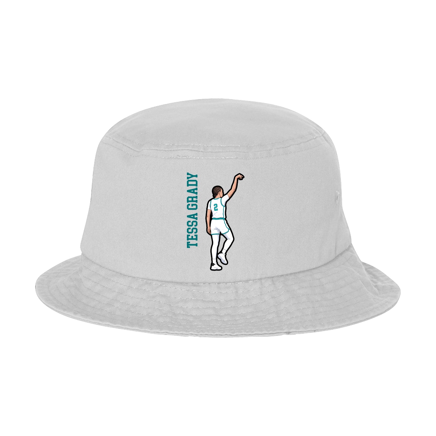 Bucket Cap — Name Vertical in White