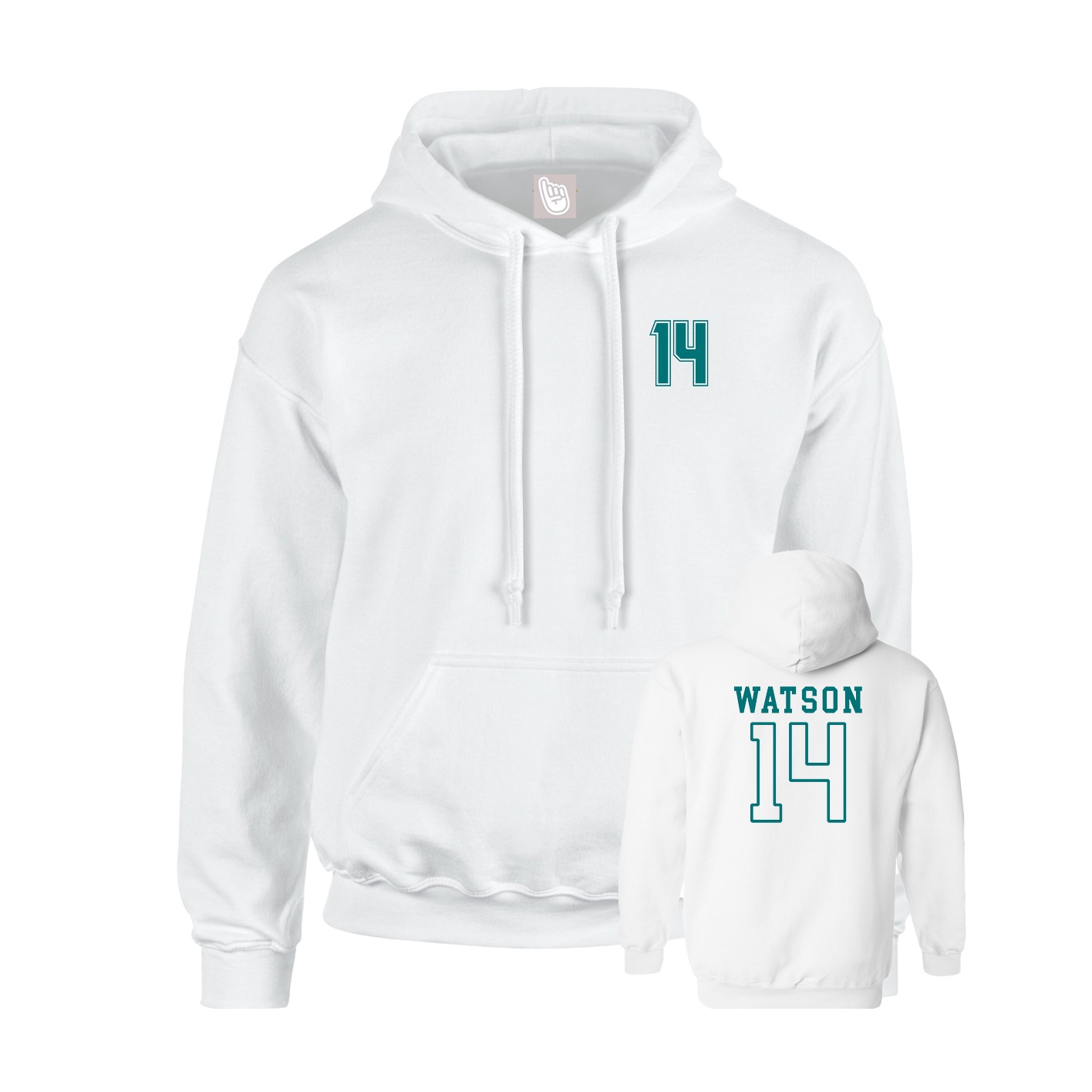 Hoodie — Chest Back in White