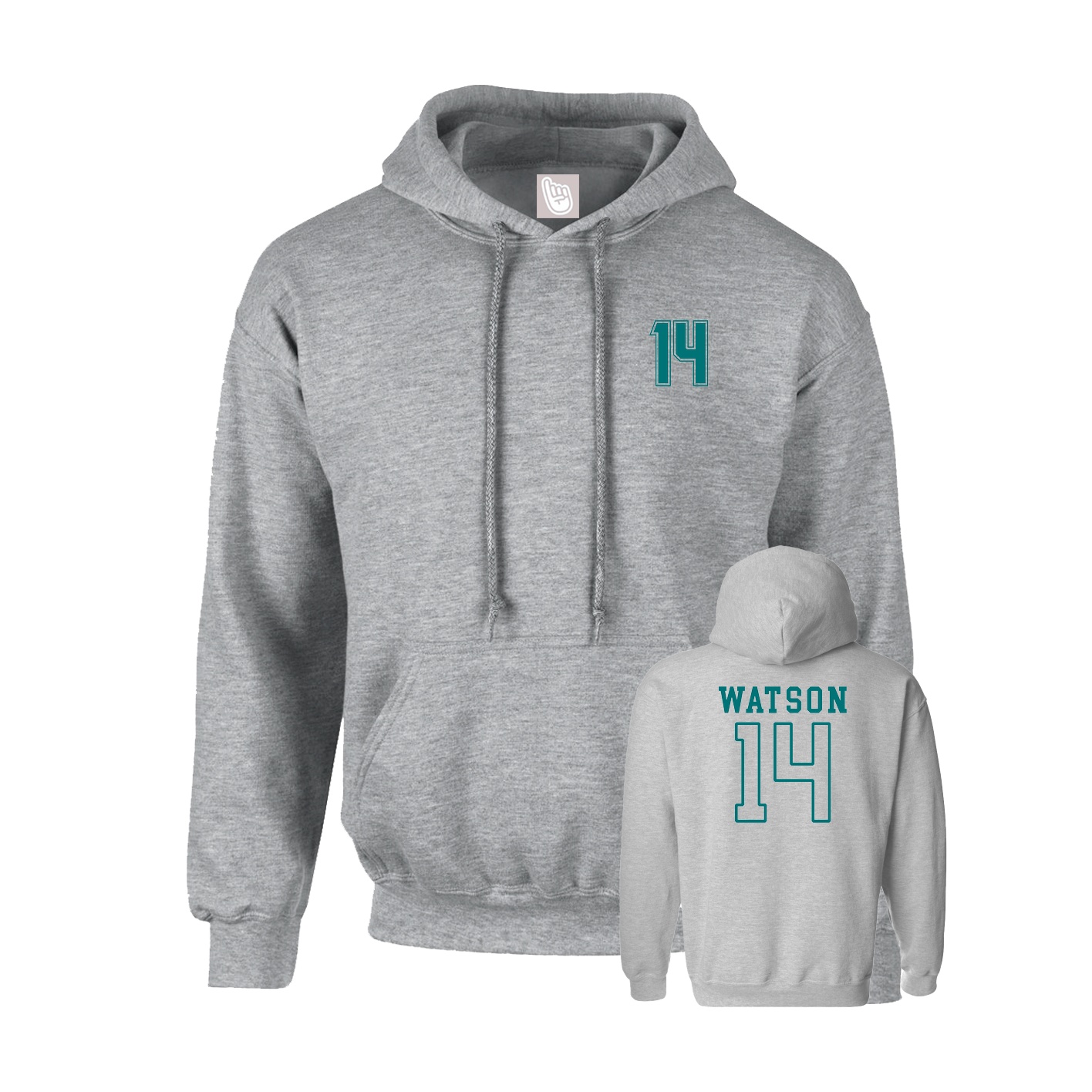 Youth Hoodie — Chest Back in Grey
