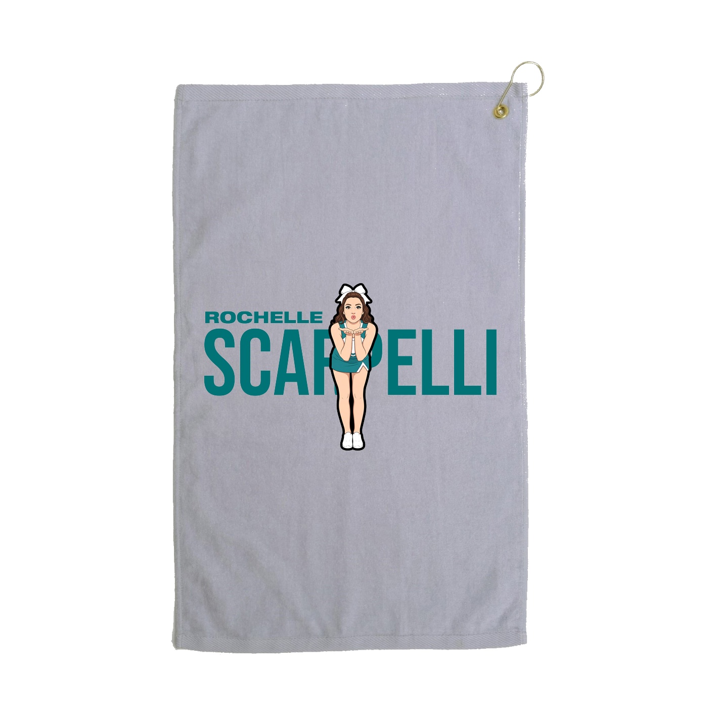 Golf Towel — Player Name in Grey