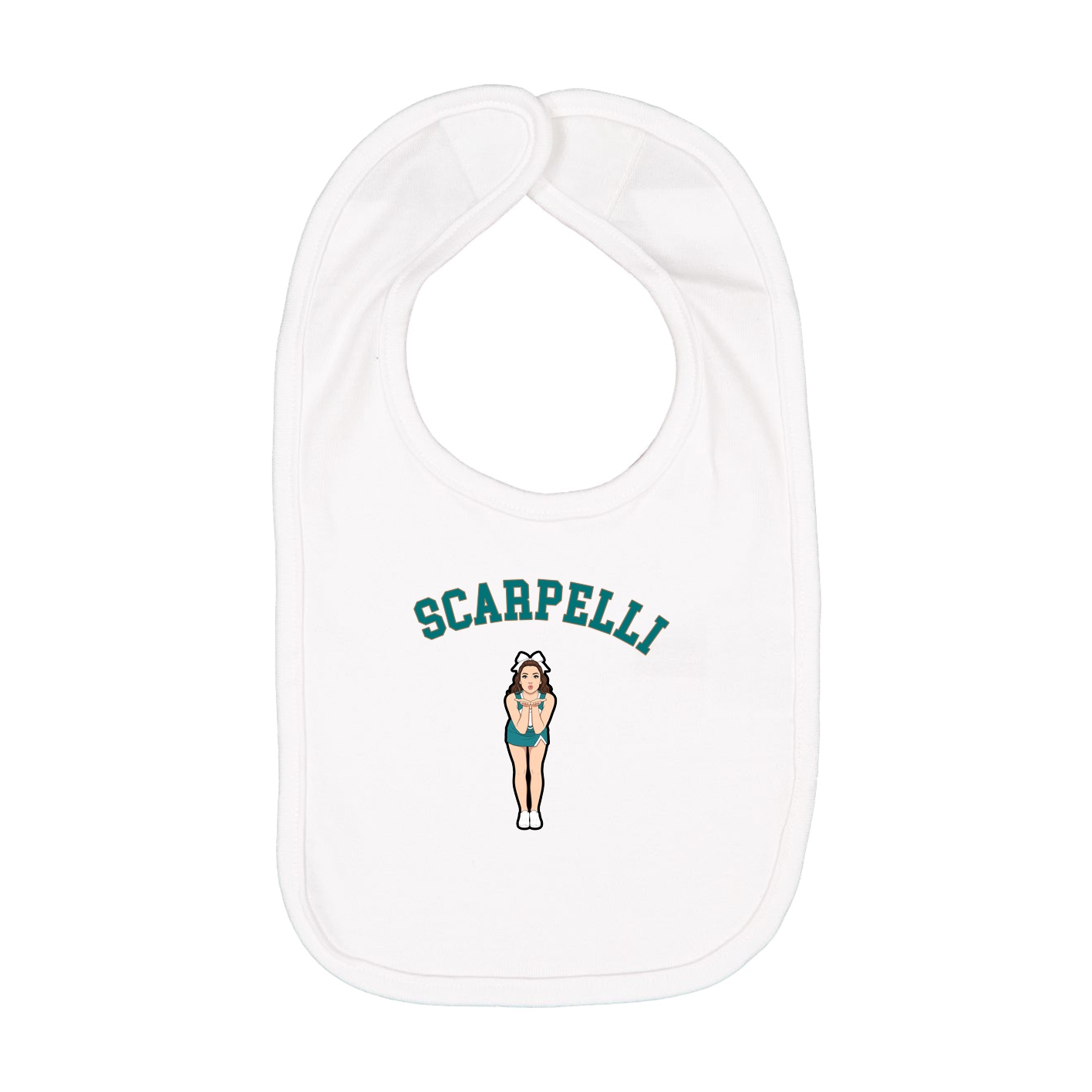 Infant Bib — Shirsey Arch in White
