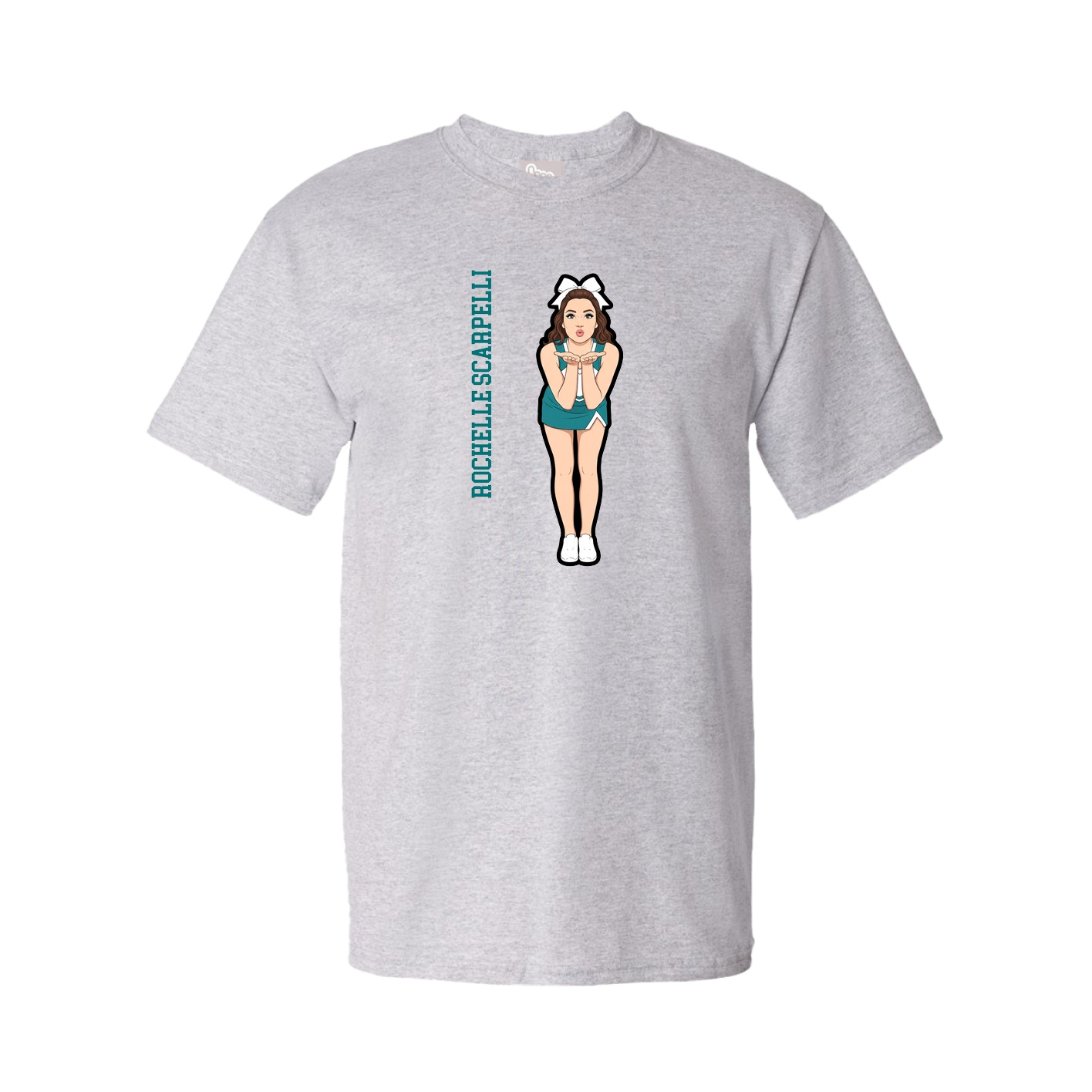 Youth Tee — Name Vertical in Grey