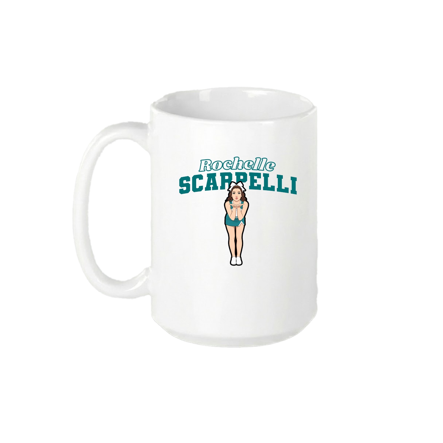 15oz Coffee Mug — Name Arch in White