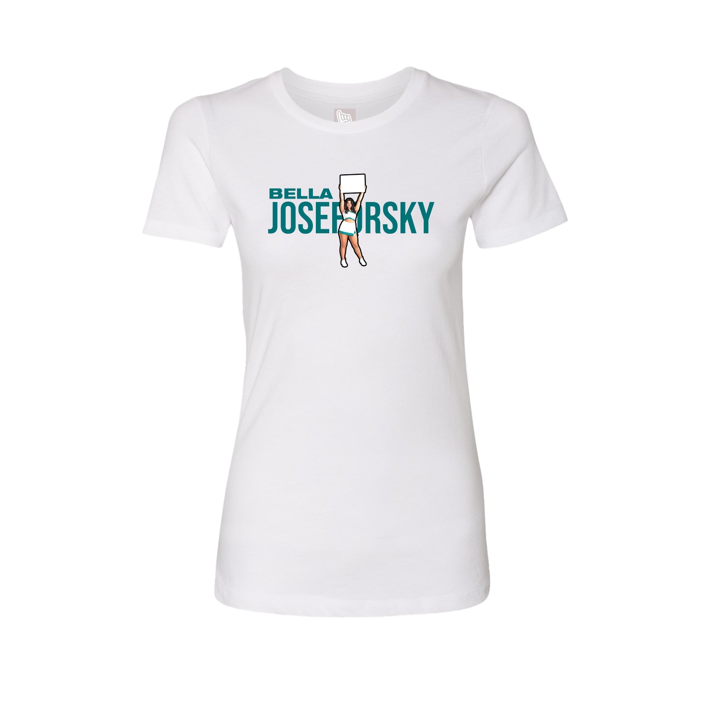 Fitted Women's Tee — Player Name in White