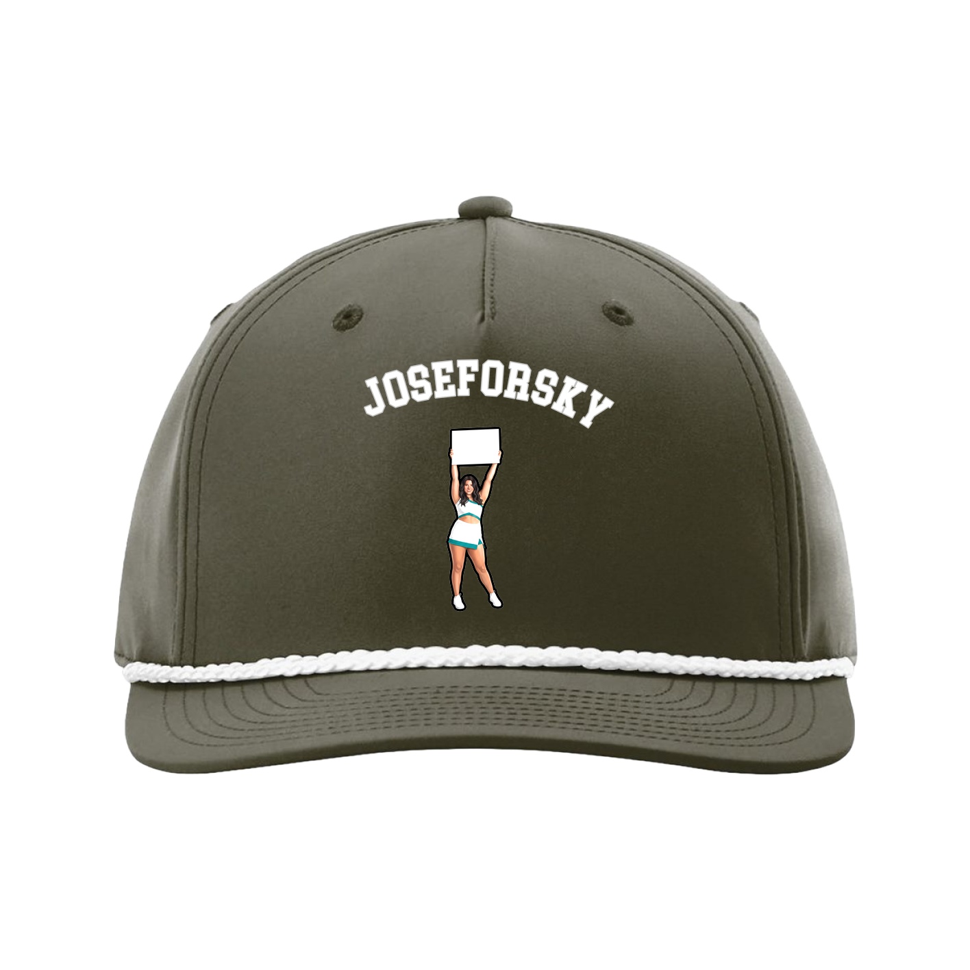 Five-Panel Classic Rope Cap — Shirsey Arch in Green