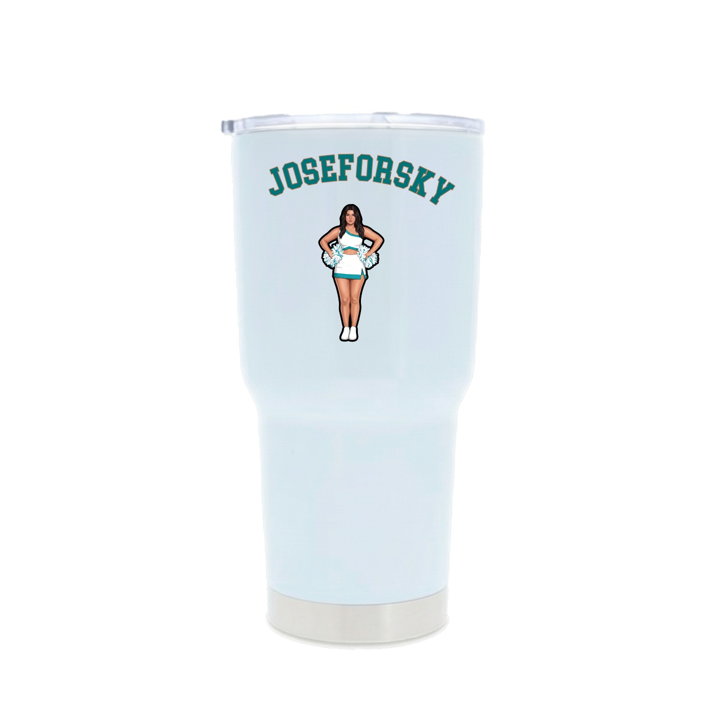 30oz Stainless Steel Tumbler — Shirsey Arch in White