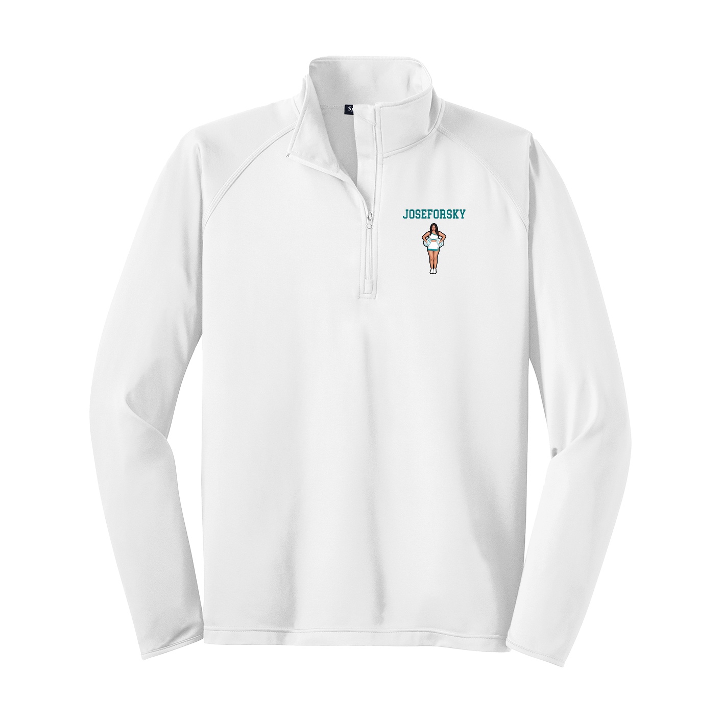 Q-Zip Pullover — Shirsey in White