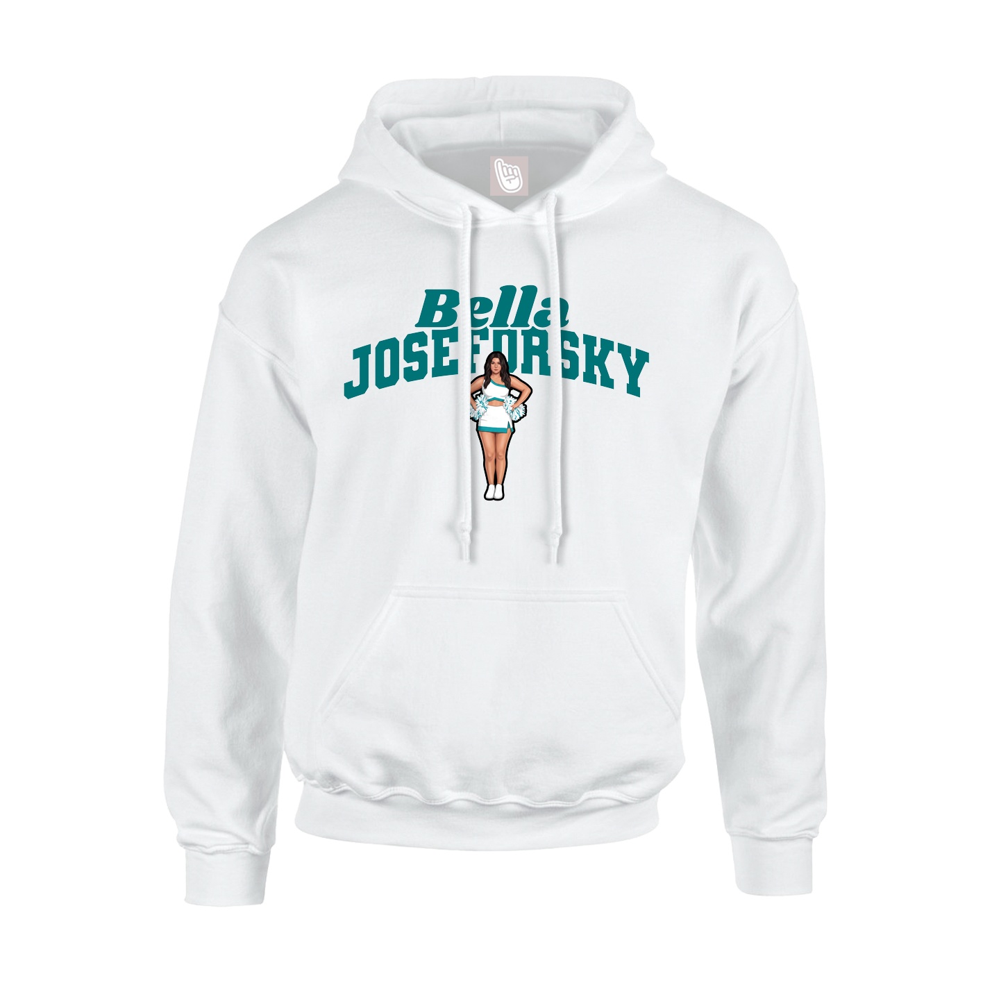 Youth Hoodie — Signature Arch in White