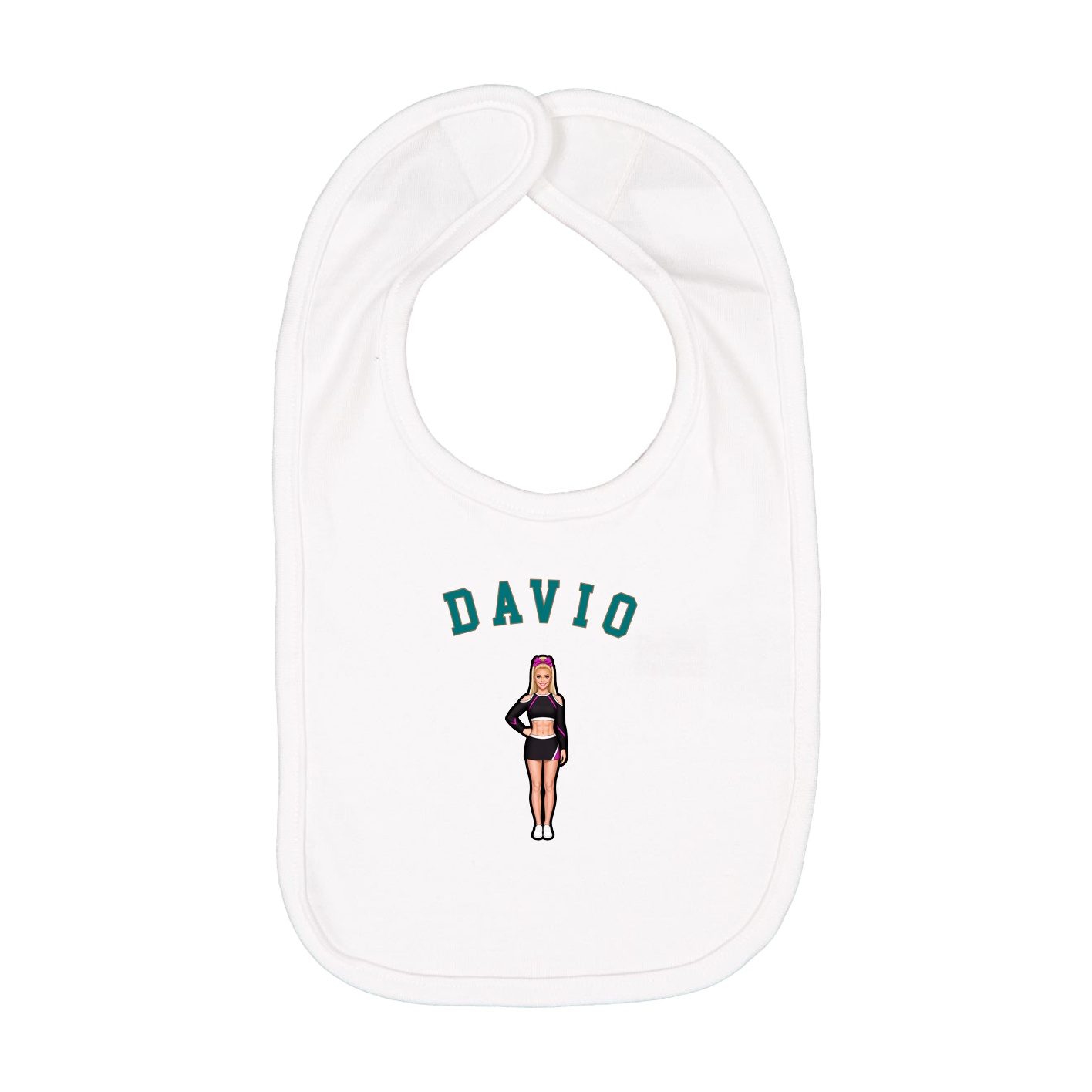 Infant Bib — Shirsey Arch in White
