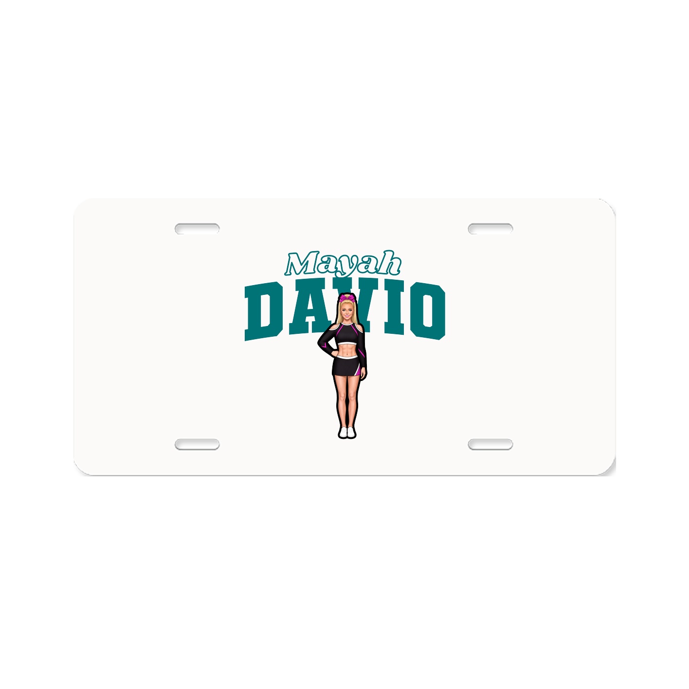 License Plate — Name Arch in Classic