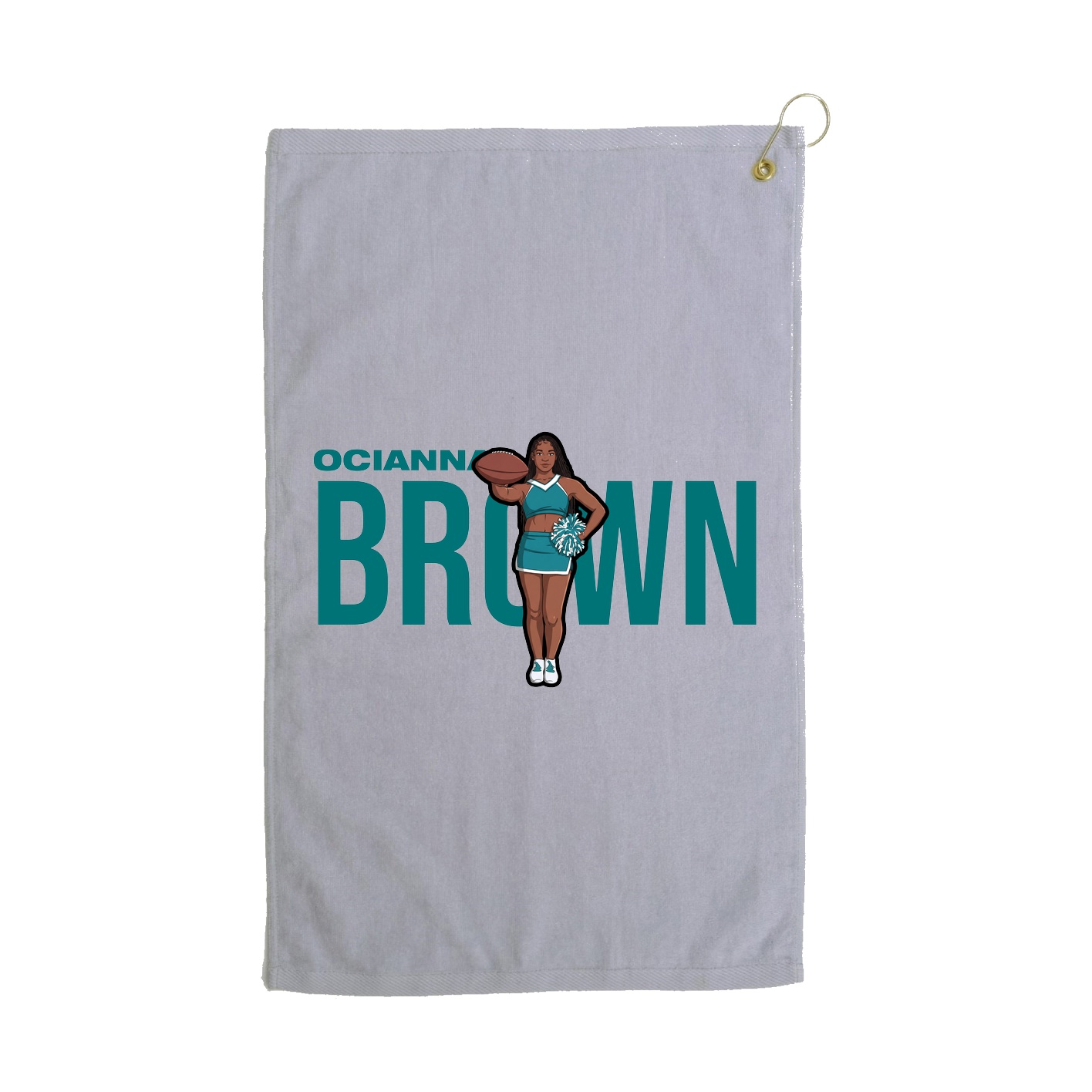 Golf Towel — Player Name in Grey