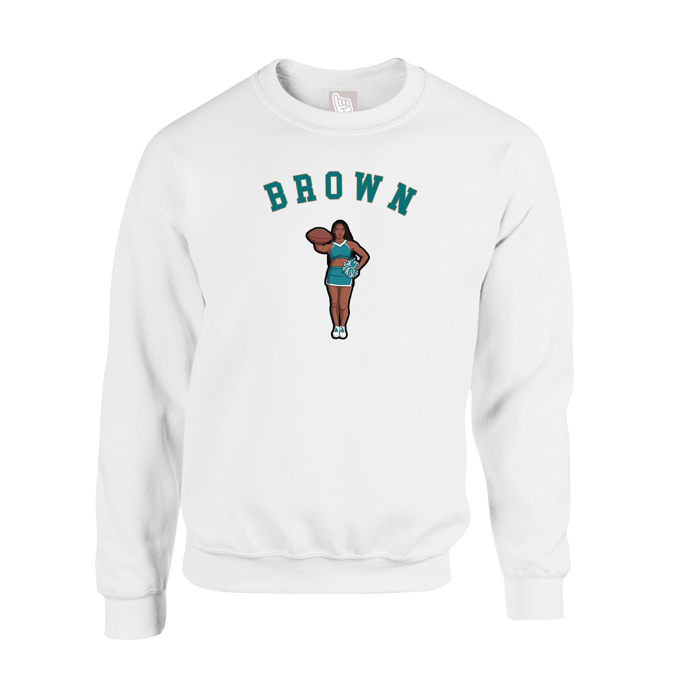 Fleece Crew — Shirsey Arch in White