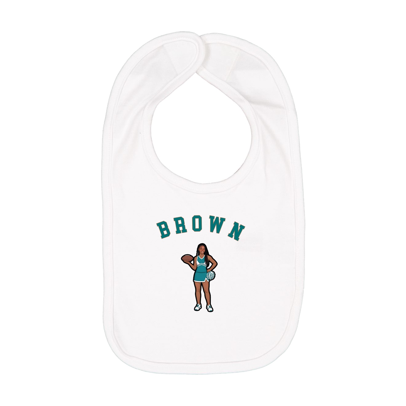 Infant Bib — Shirsey Arch in White