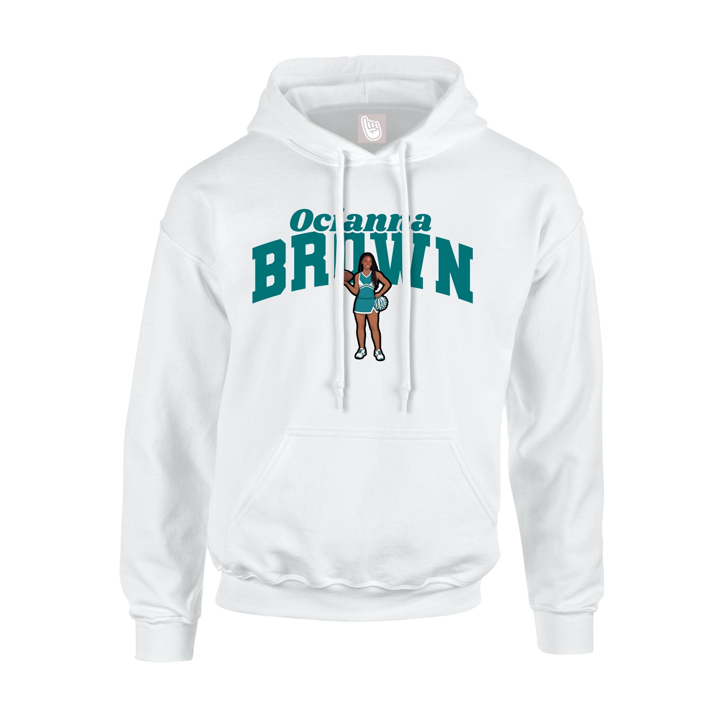 Hoodie — Signature Arch in White