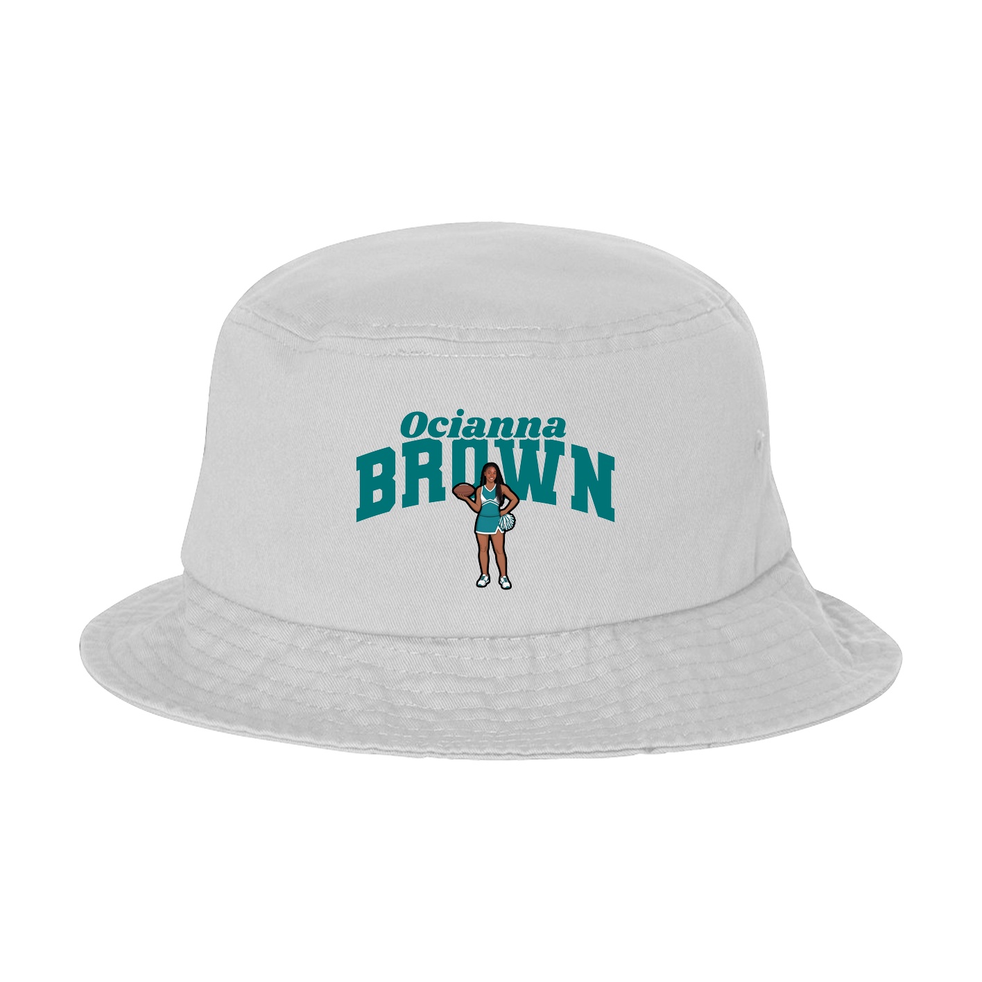 Bucket Cap — Signature Arch in White