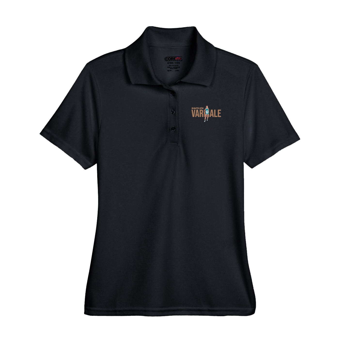 Performance Polo — Player Name in Black