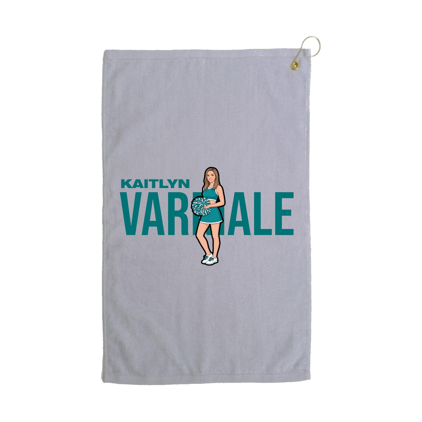 Golf Towel — Player Name in Grey