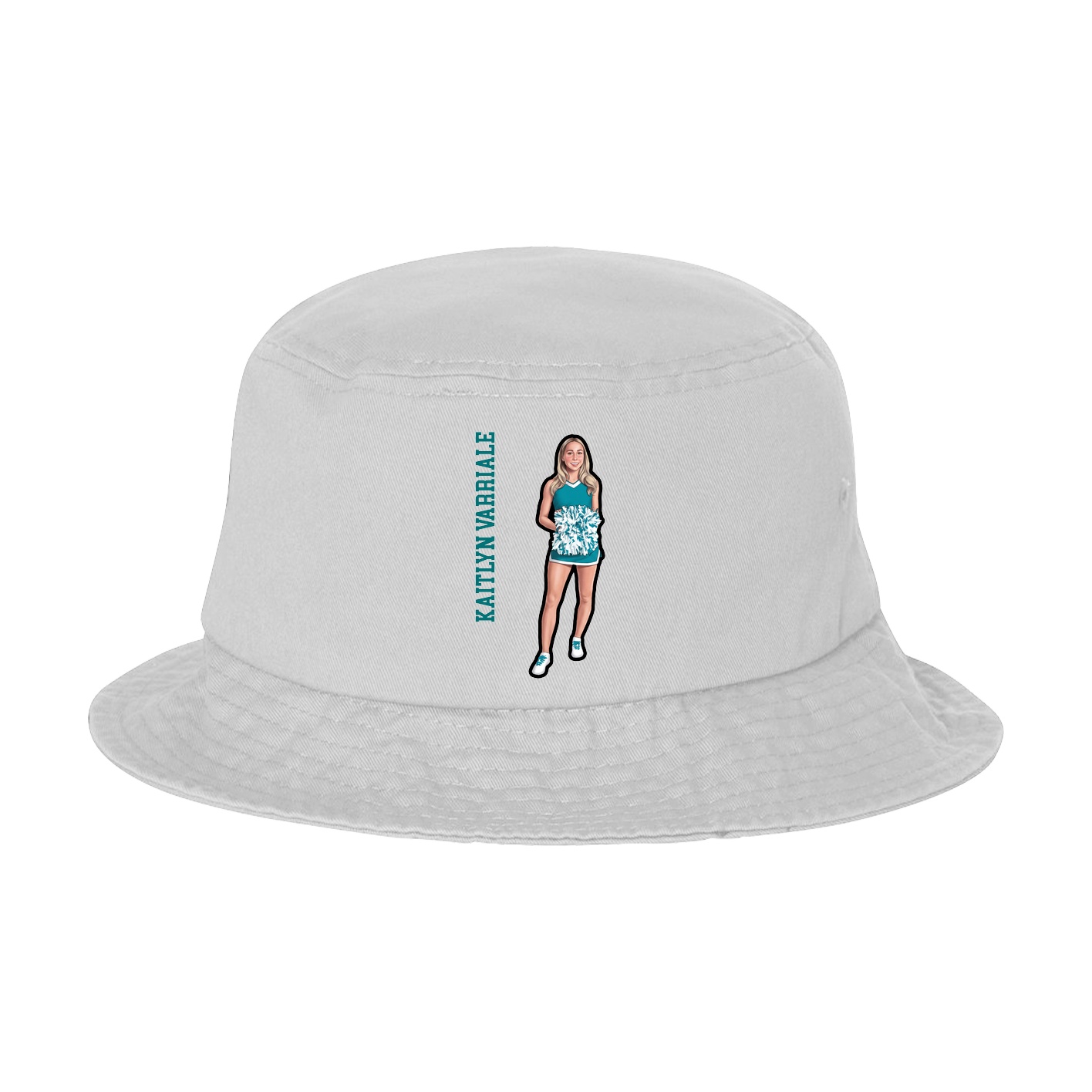 Bucket Cap — Name Vertical in White