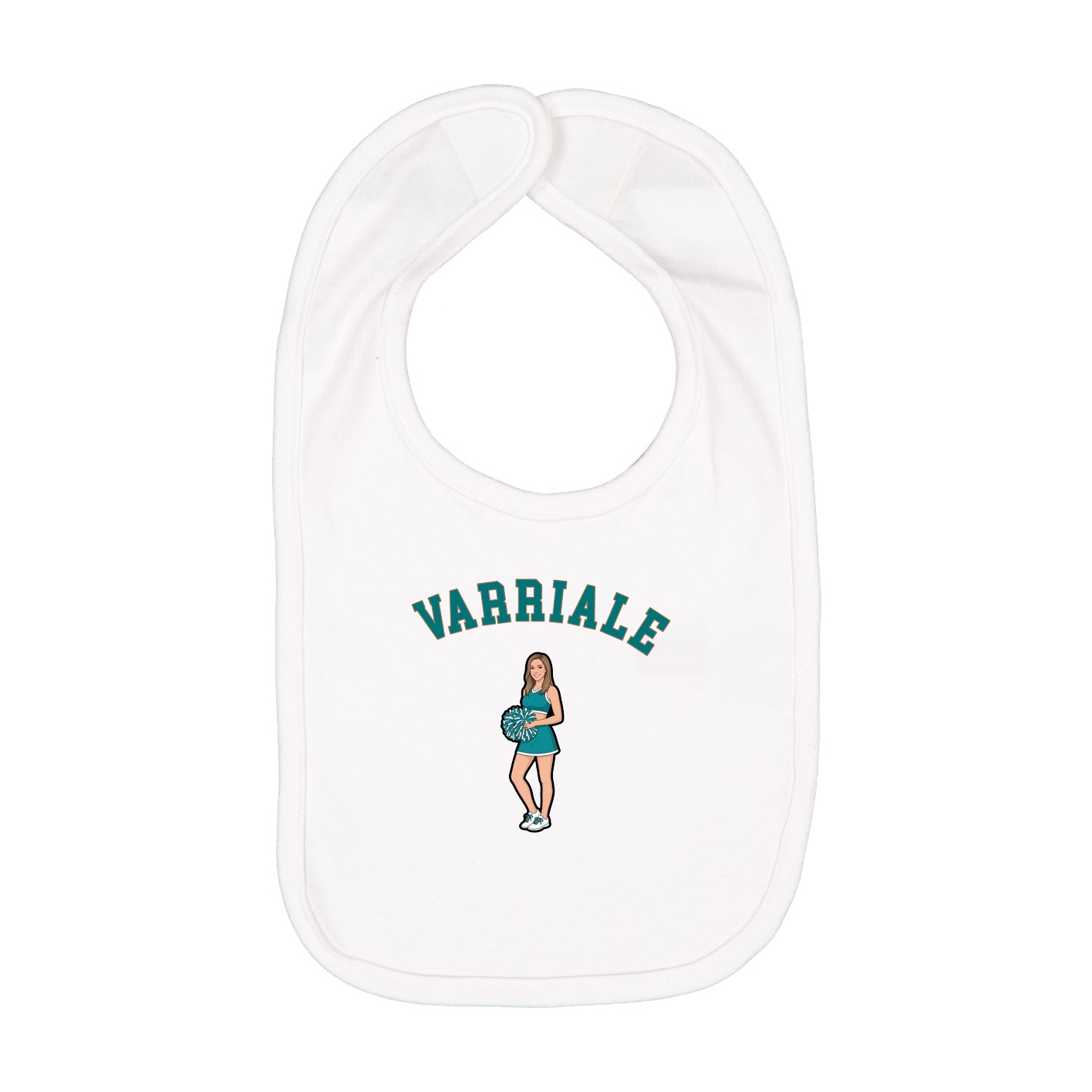 Infant Bib — Shirsey Arch in White