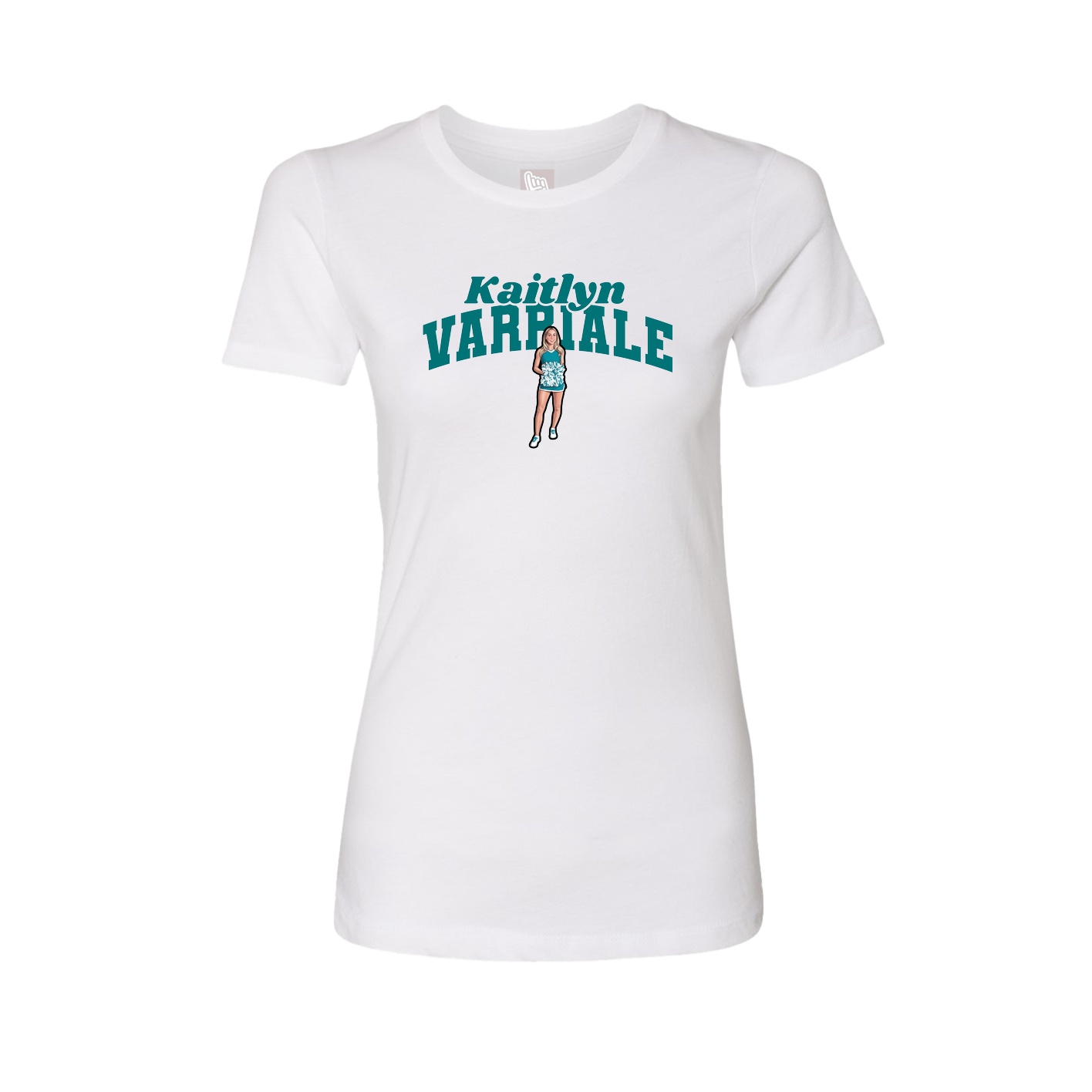 Fitted Women's Tee — Signature Arch in White