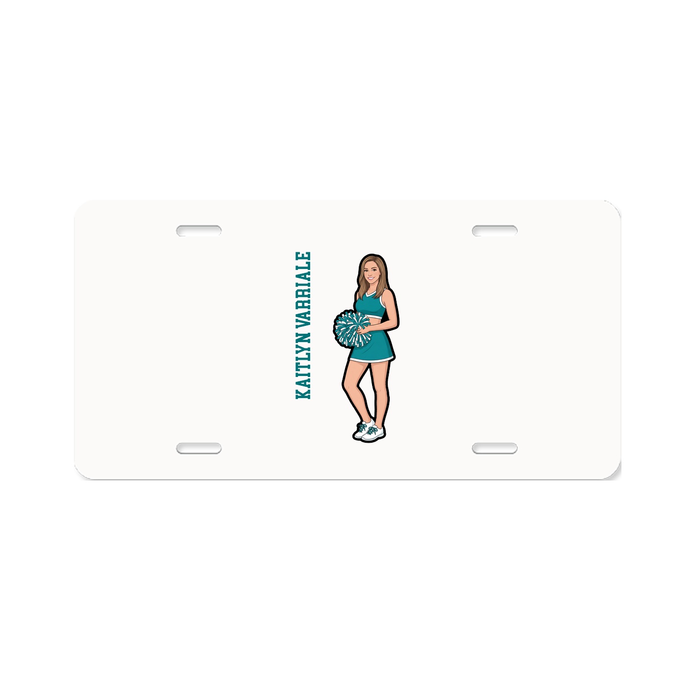 License Plate — Name Vertical in Classic
