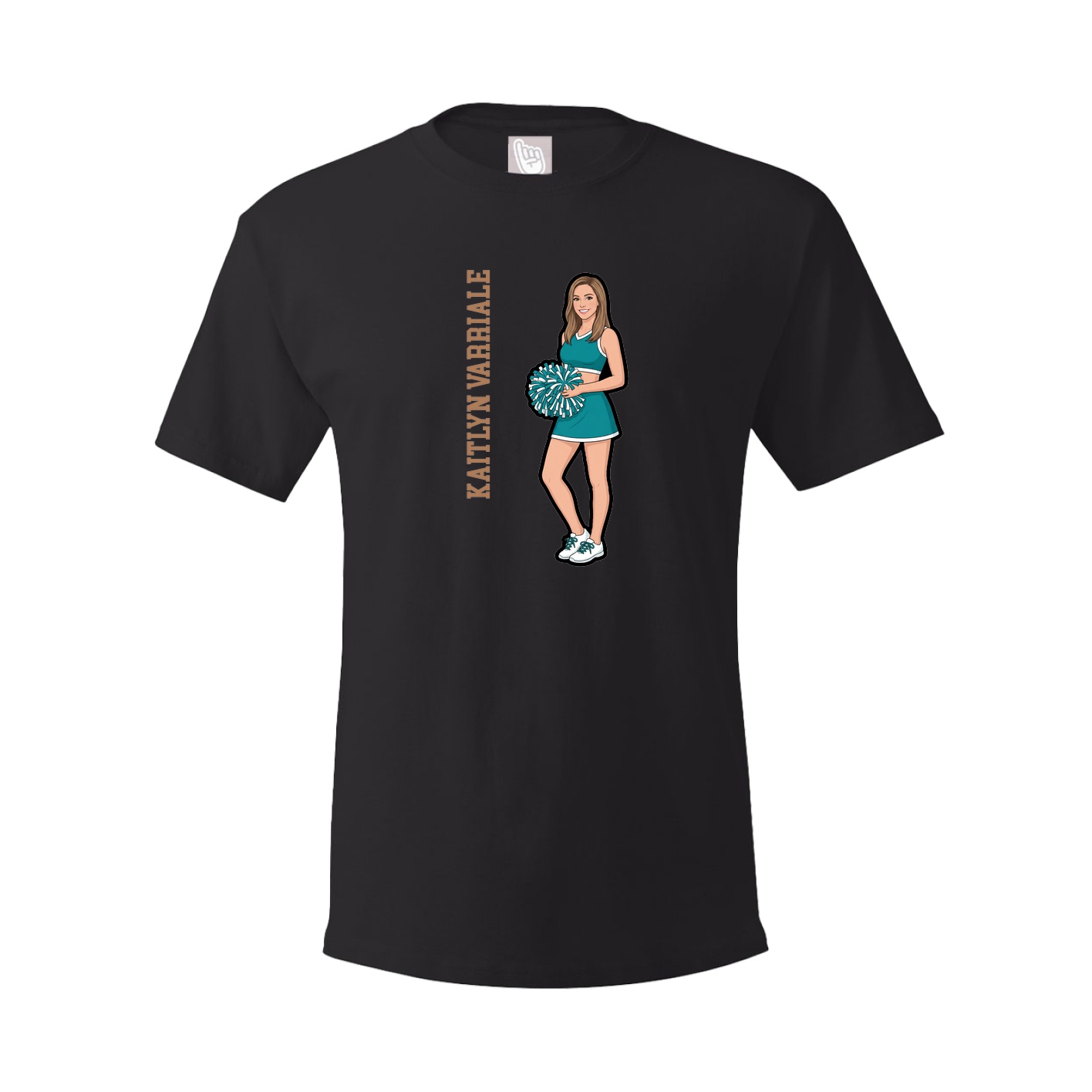 Tee — Name Vertical in Black