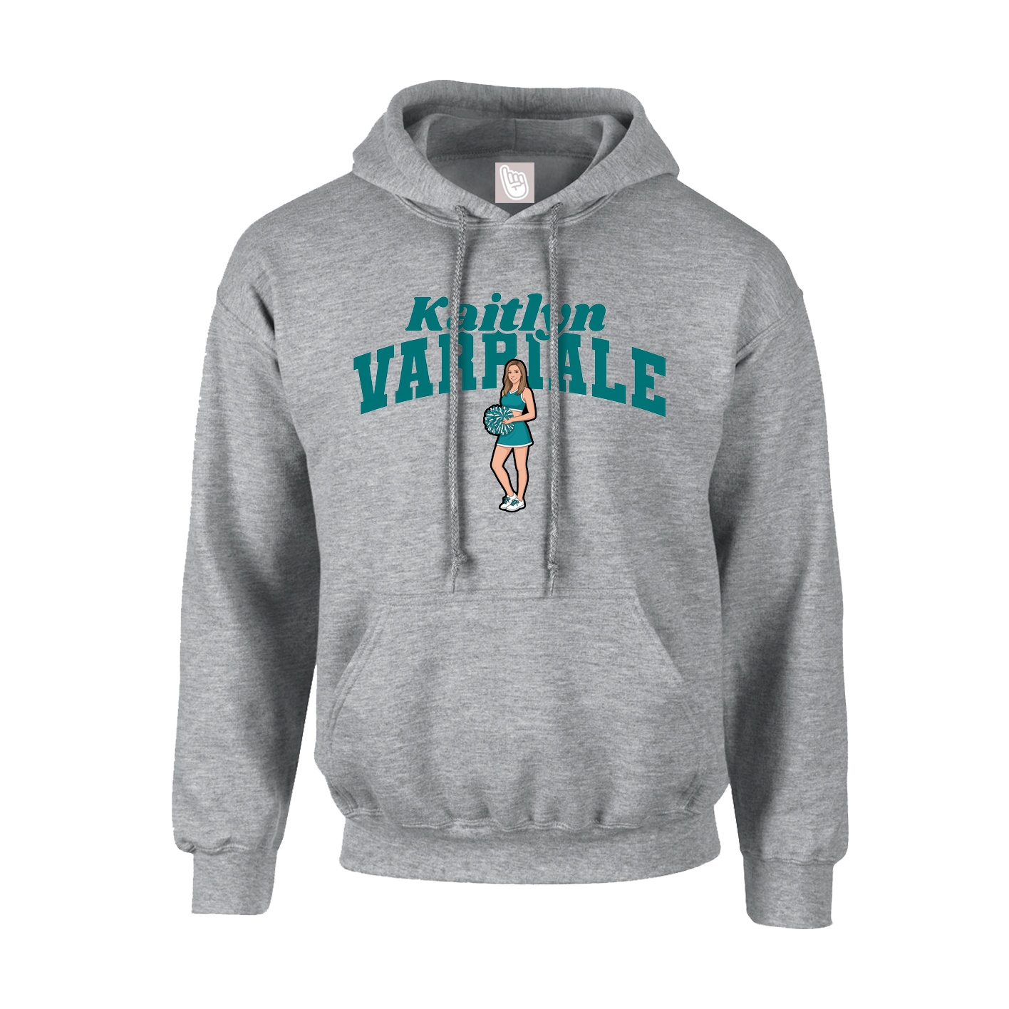 Youth Hoodie — Signature Arch in Grey