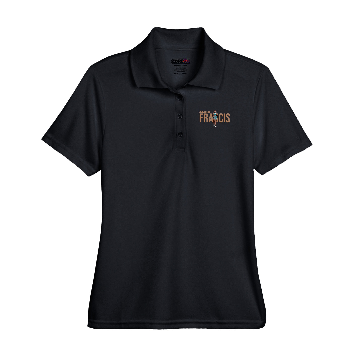 Performance Polo — Player Name in Black