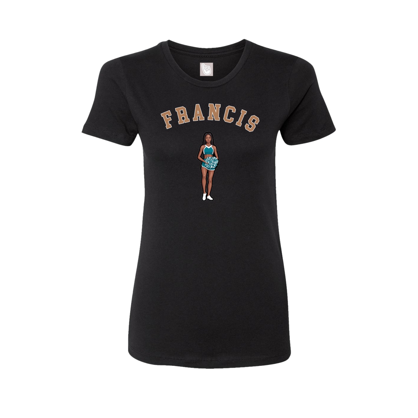Fitted Women's Tee — Shirsey Arch in Black