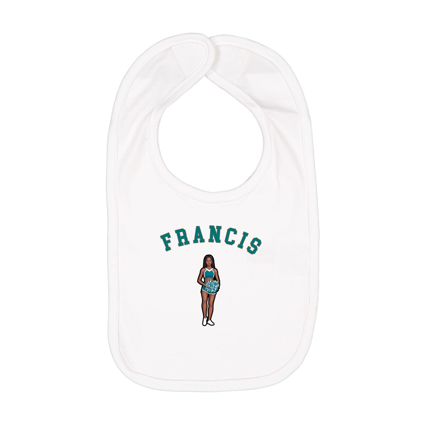 Infant Bib — Shirsey Arch in White