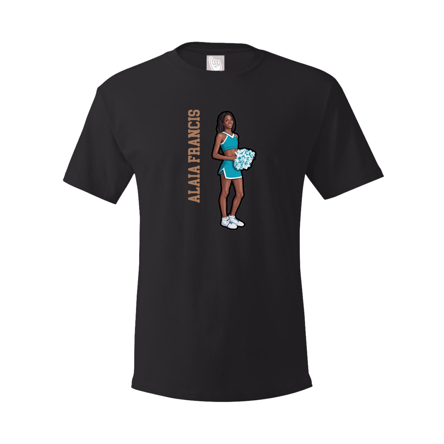 Tee — Name Vertical in Black
