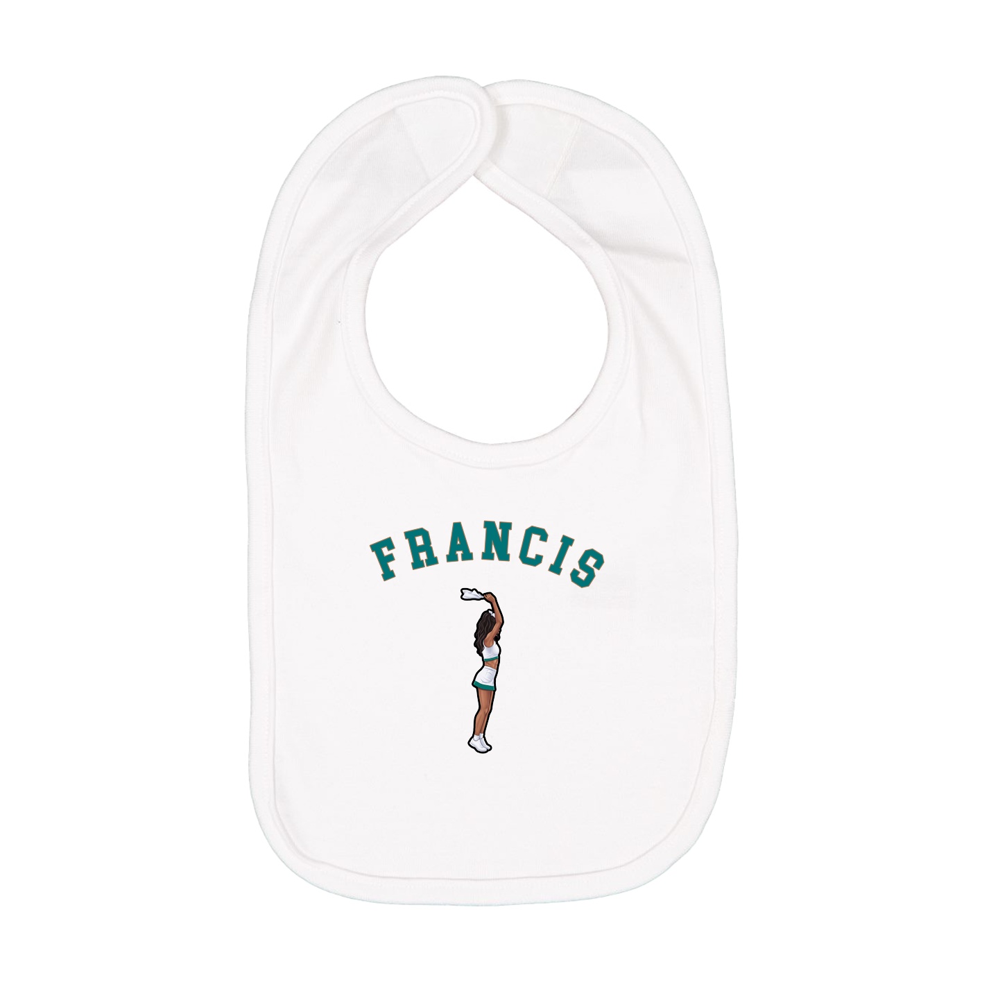 Infant Bib — Shirsey Arch in White
