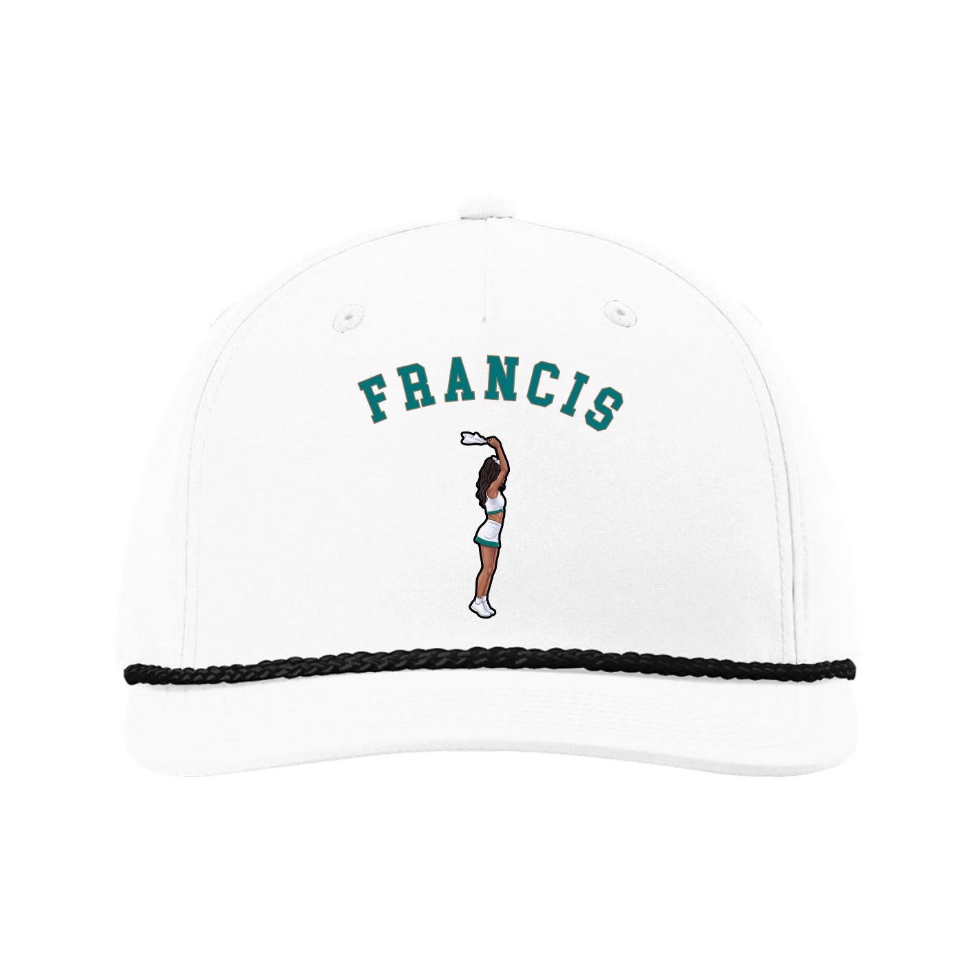 Five-Panel Classic Rope Cap — Shirsey Arch in White