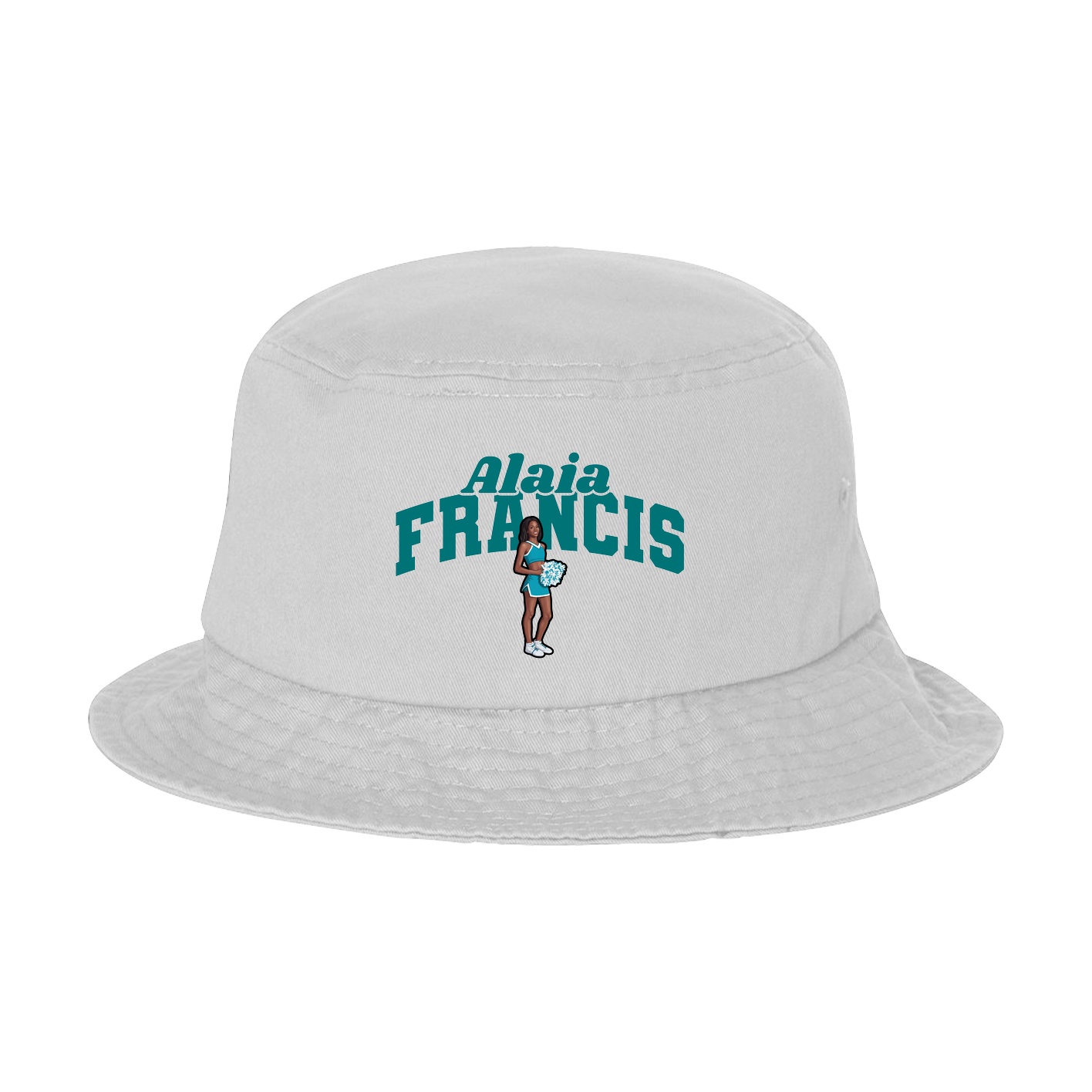 Bucket Cap — Signature Arch in White