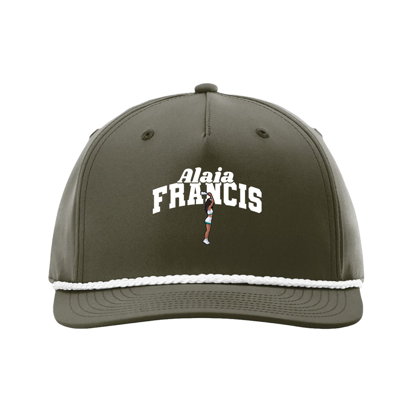 Five-Panel Classic Rope Cap — Signature Arch in Green