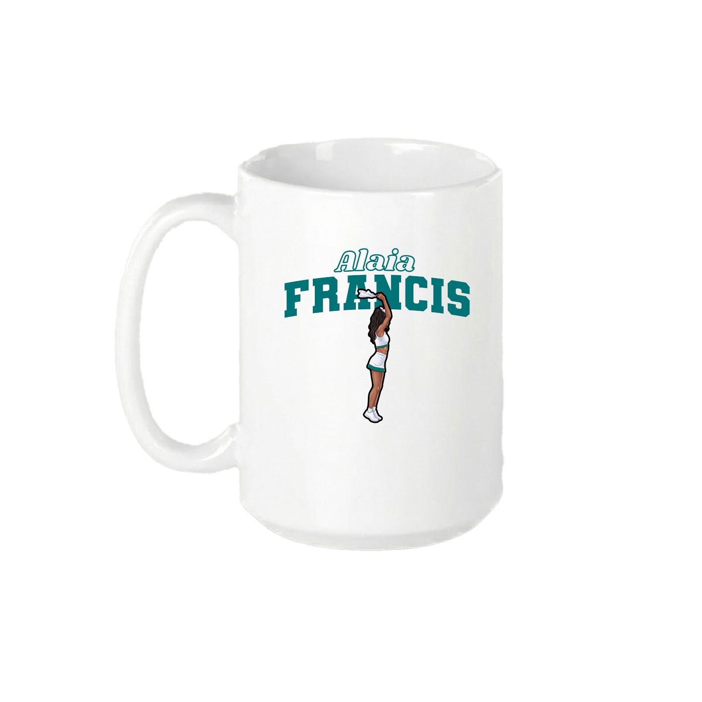 15oz Coffee Mug — Name Arch in White