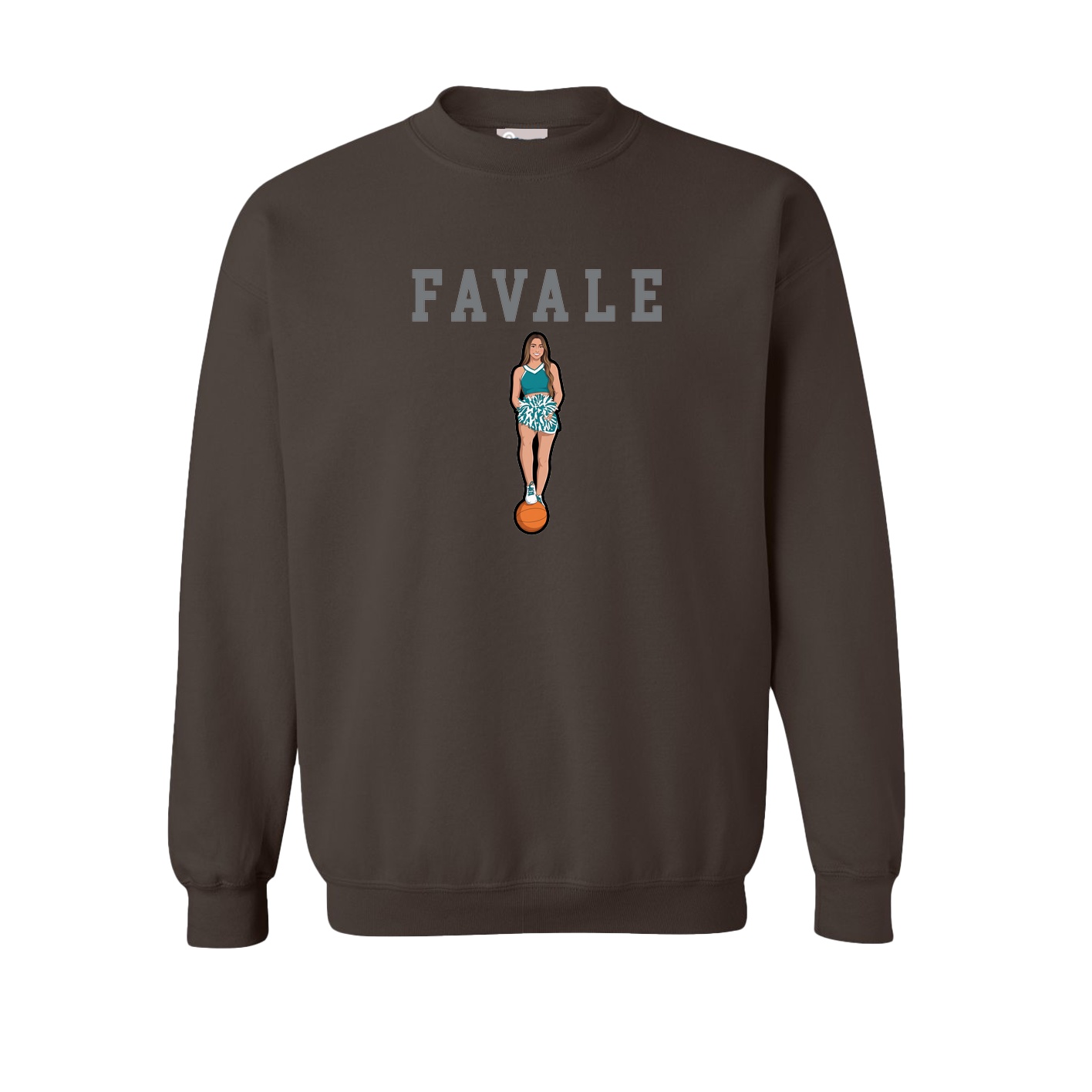 Fleece Crew — Shirsey in Brown