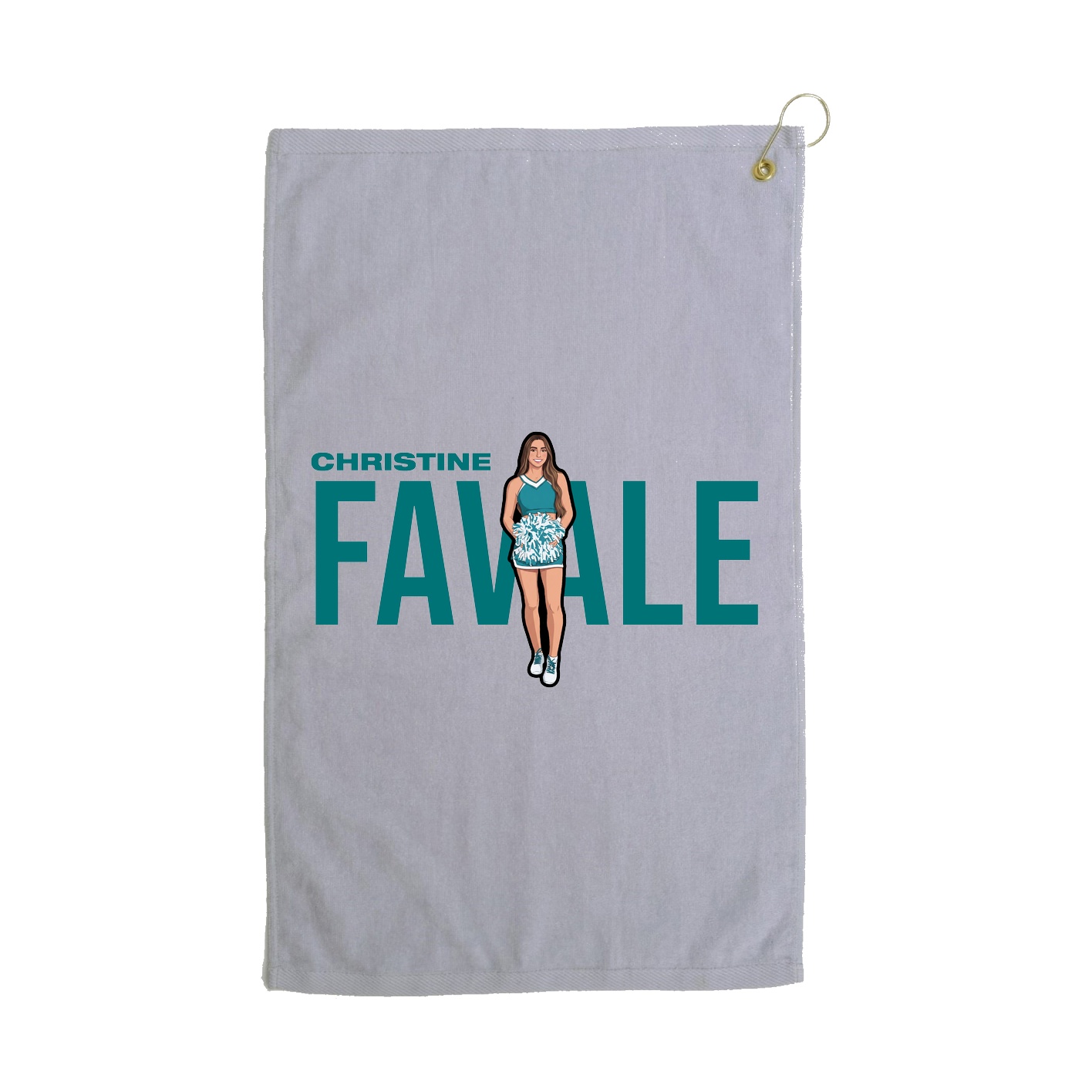 Golf Towel — Player Name in Grey