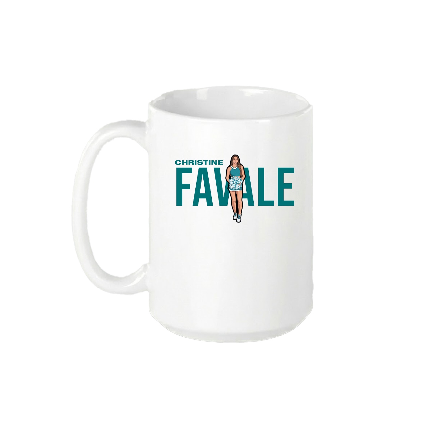 15oz Coffee Mug — Player Name in White